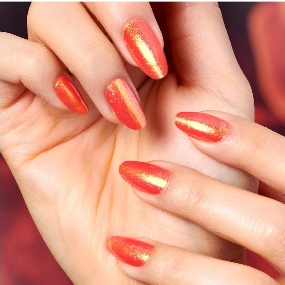 *Retired* Color Street: Heat Wave | Orange Red Gold Summer Beach Shimmer Bright
